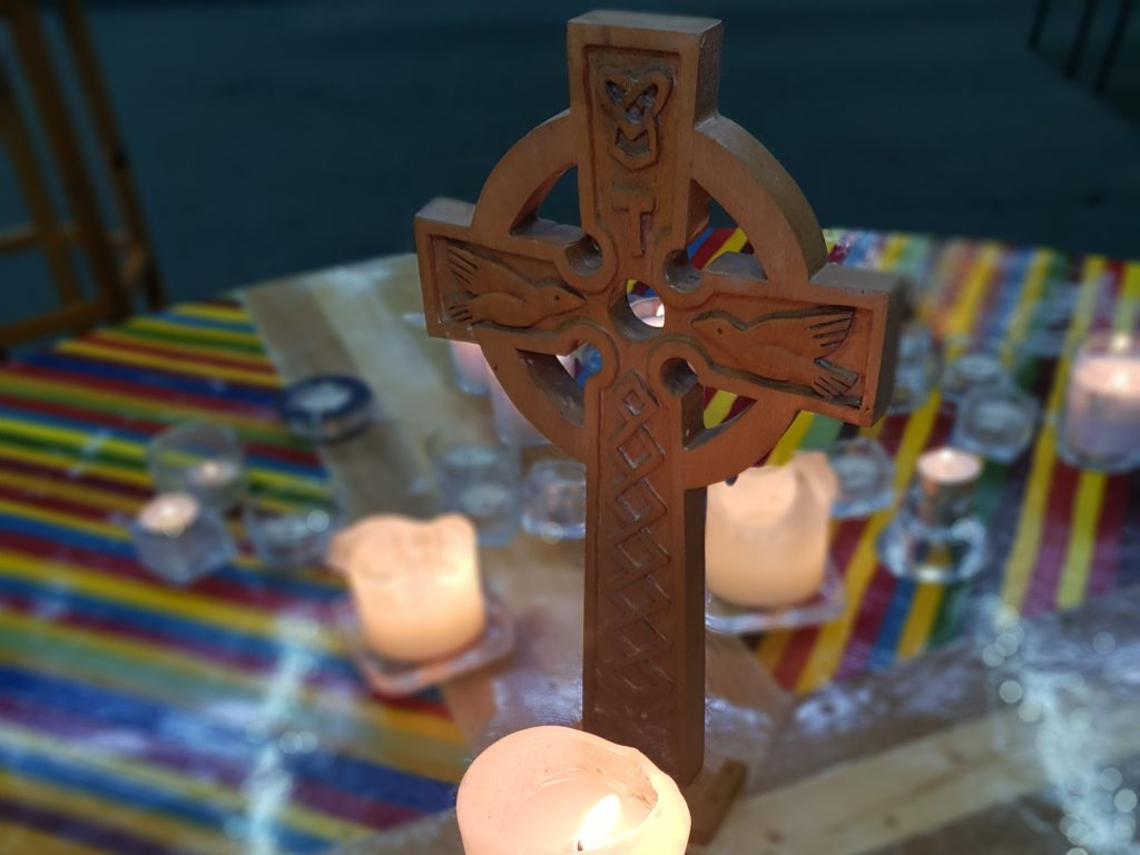 Cross at communion table